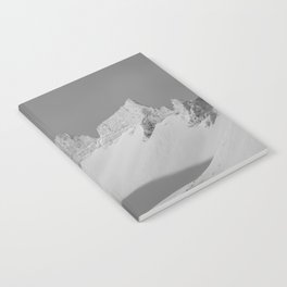  Land of contrast | Mountain glacier landscape black and white | Iceland shadows Notebook
