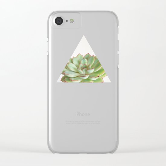 Green Succulent Clear iPhone Case