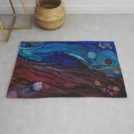 Mae Rug | Ink, Cosmos, Space, Nasa, Purple, Celstial, Blue, Astronomy, Painting, Witchy 