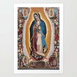 Virgin of Guadalupe, 1720 by Antonio de Torres - Mexican Art Art Print