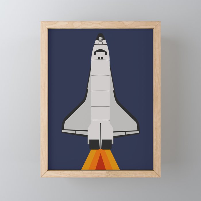 Space Shuttle Framed Mini Art Print