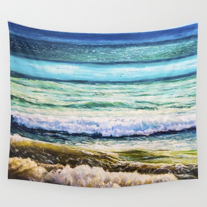 Society6 ocean tapestry sale