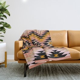 New Mexico in Blush Throw Blanket
