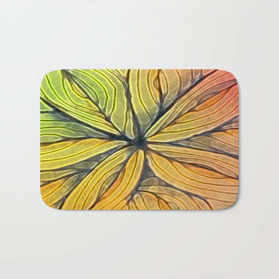 Doodled Aura-Leah Digitized Macro Bath Mat