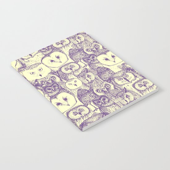 just owls purple cream Notebook