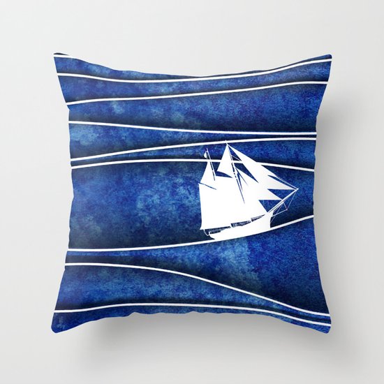 The Lonely Sea Throw Pillow