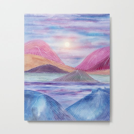 Lines in the mountains XVII Metal Print