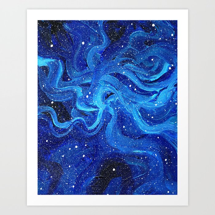 Galaxy Painting Acrylic Galaxy Art Art Print