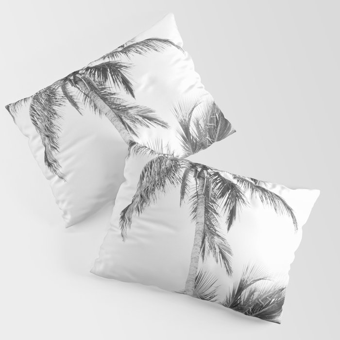 Floridian Palms Black & White #1 #tropical #wall #art #society6 Pillow Sham