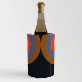 Saba - Classic Colorful Abstract Minimal Retro 70s Style Graphic Design Wine Chiller