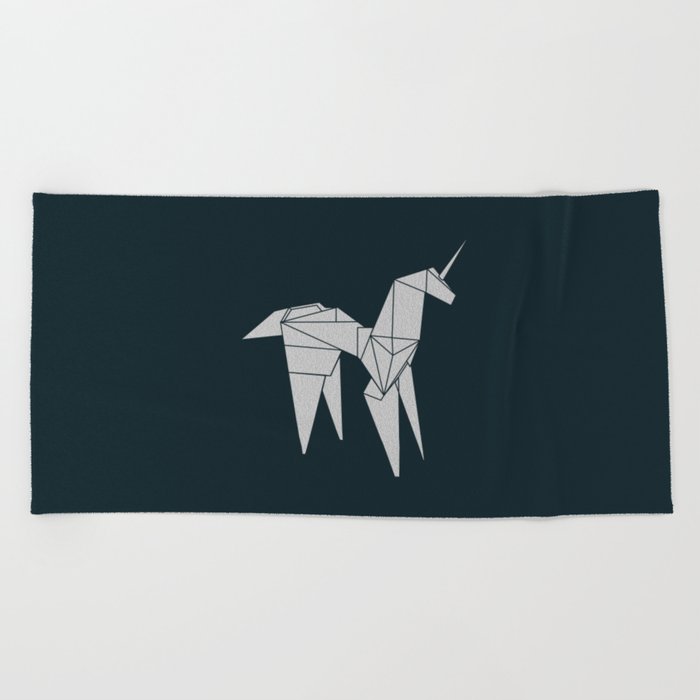 Blade R. Unicorn, Origami Artwork for Wall Art, Prints, Posters, Tshirts, Women, Men, Kids Beach Towel