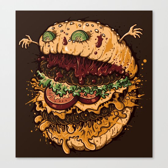 Monster Burger Canvas Print