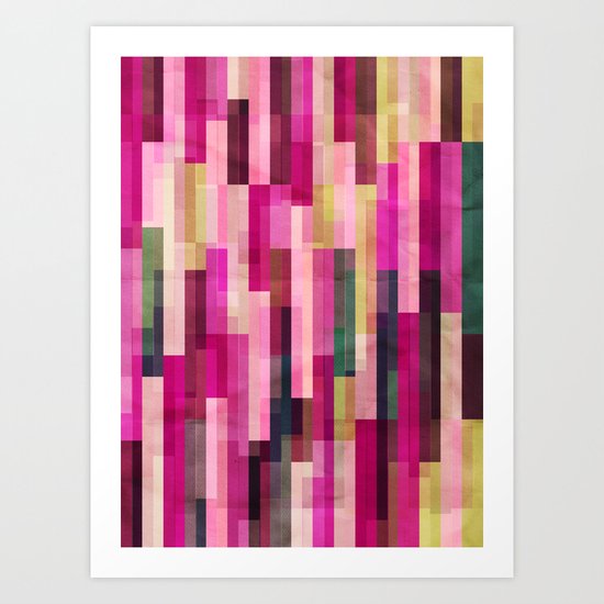 Pinks and Parallels Art Print