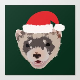 Christmas Ferret Canvas Print
