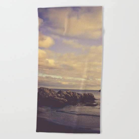 Her Dreams Stretched as Far as the Sea Was Wide Beach Towel