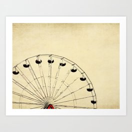 Take the ride- minimalist ferris wheel Art Print