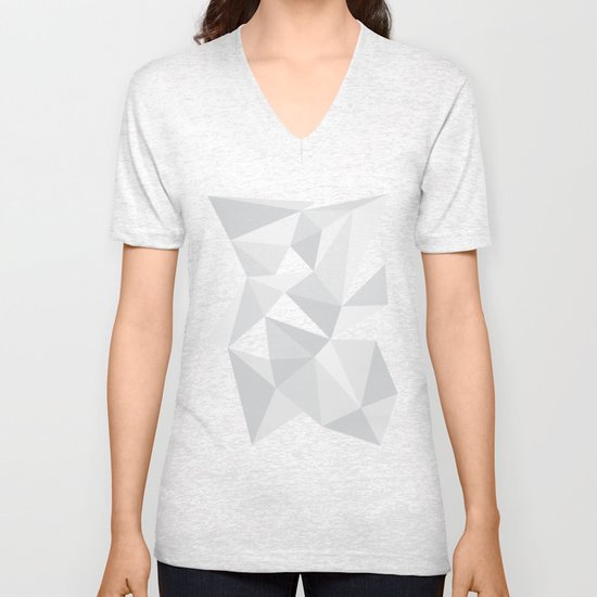 White Deconstruction Unisex V-Neck