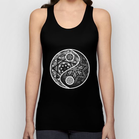 Yin Yang Zentangle Unisex Tank Top