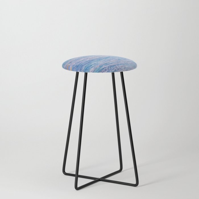Water View2 Beyond Watercolor Counter Stool