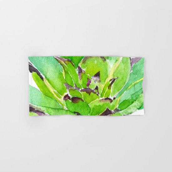 green succulent 3 Hand & Bath Towel