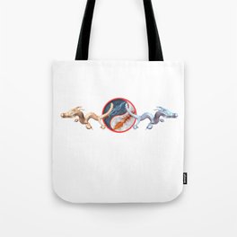 Twin Dragons Fire and Water Tote Bag