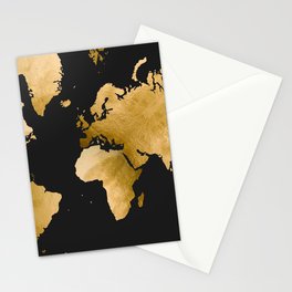 Map! (in GOLD) Stationery Cards