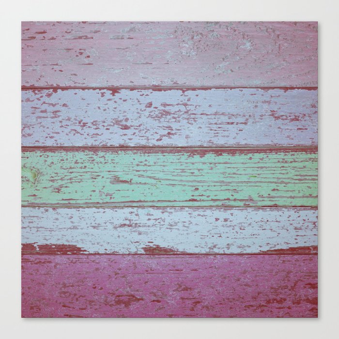 Old wood girly floor Canvas Print