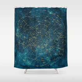 Under Constellations Shower Curtain