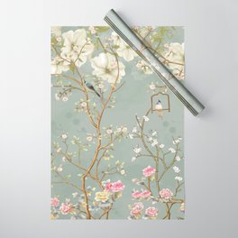 Romantic Chinoiserie Pearl Garden Wrapping Paper