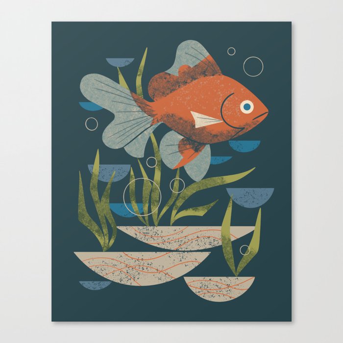 Swimming Fantail Canvas Print