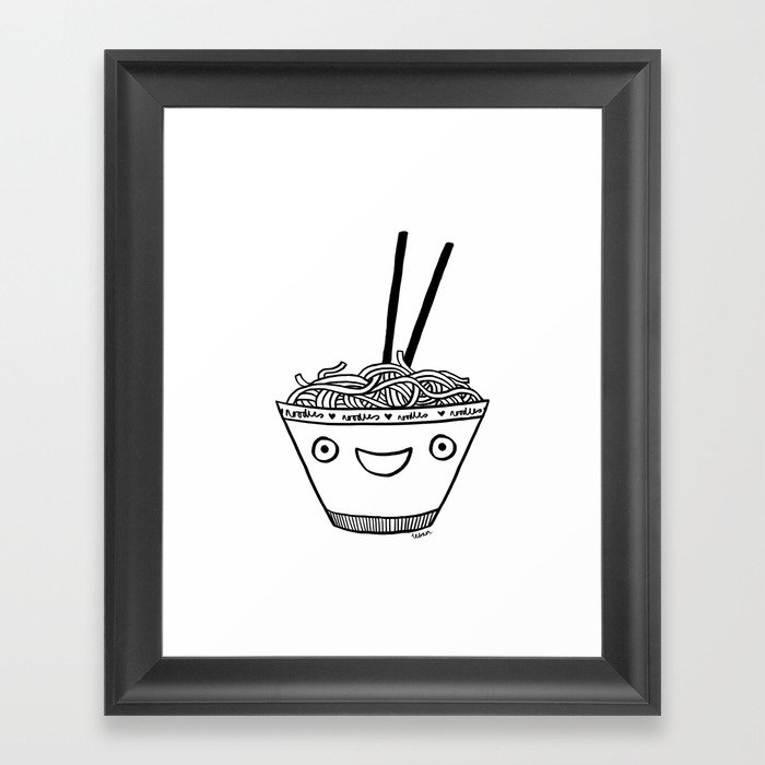 Happy Noodles Framed Art Print