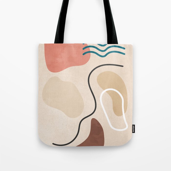 Organic Abstract Shapes Tote Bag