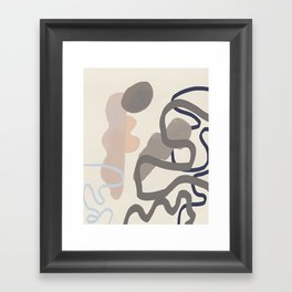 Organic Abstract in neutral tones Framed Art Print