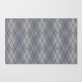 Grey Argyle Sweater Canvas Print