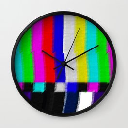 TV Screen Color Bars Wall Clock