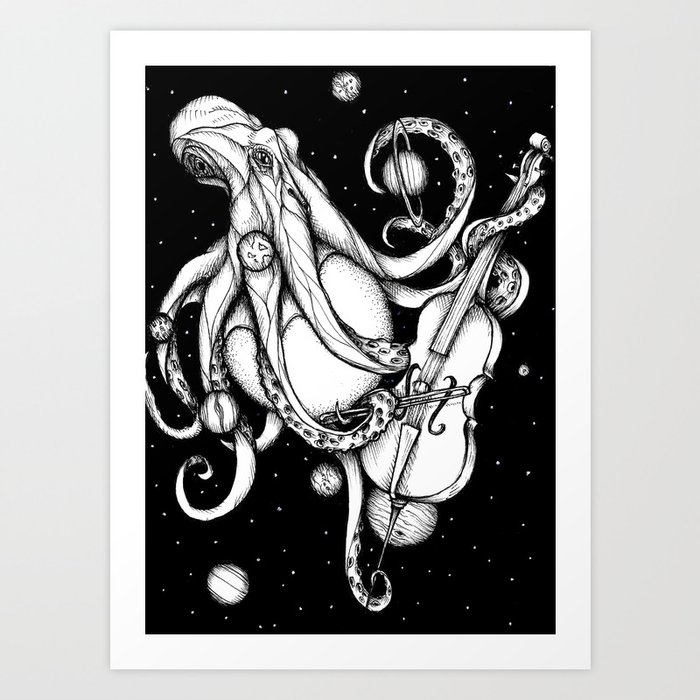 Cosmic Octopus Art Print