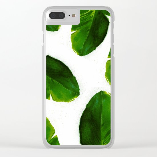 Banana Leaves Clear iPhone Case