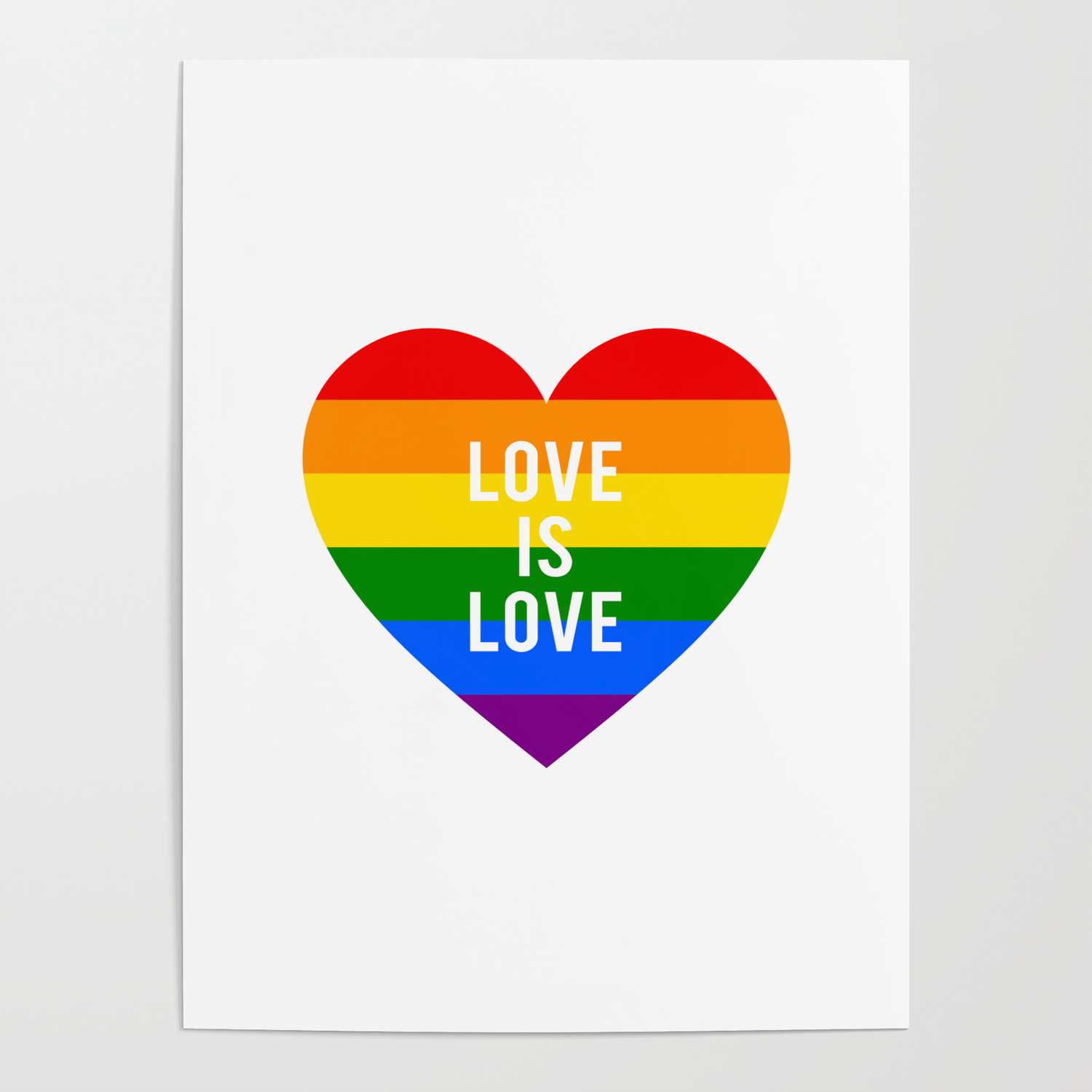 Download Love Is Love Rainbow Heart Poster By Illustree Society6