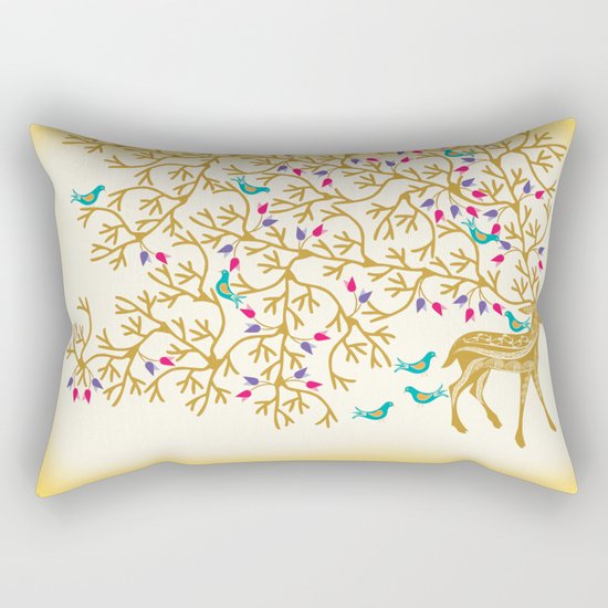 Deer Beautiful Burden Rectangular Pillow