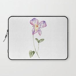 Viola flowers Watercolor Painting Laptop Sleeve
