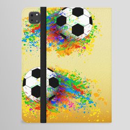 Football soccer sports colorful graphic design iPad Folio Case