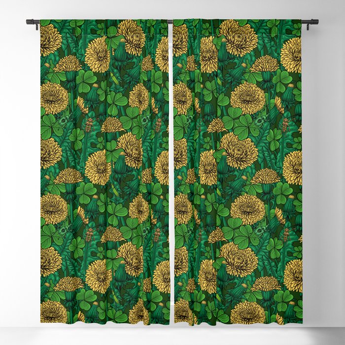 The meadow in green and yellow Blackout Curtain