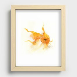 Watercolor Goldfish 1 Recessed Framed Print