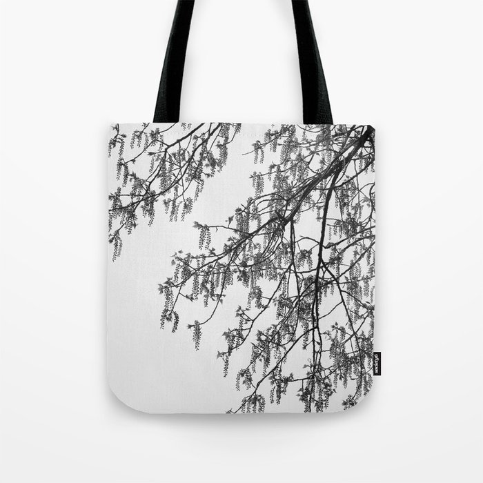 Wisteria Tree Art Print | Black and White Nature Photography Tote Bag