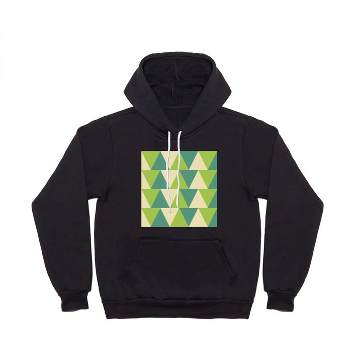 Moccasin, cadet blue, yellow green triangles Hoody