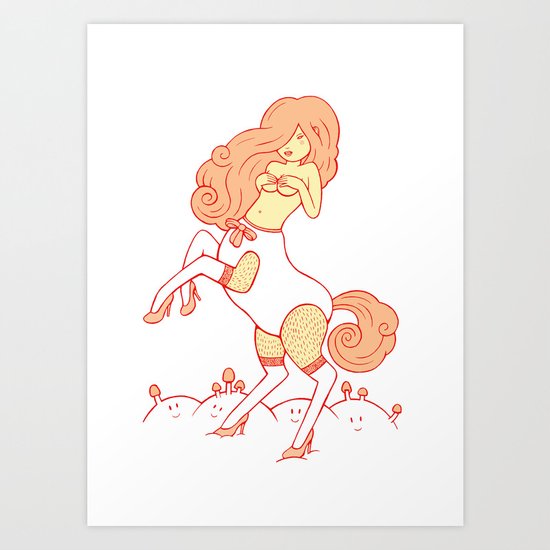 centaur fold Art Print