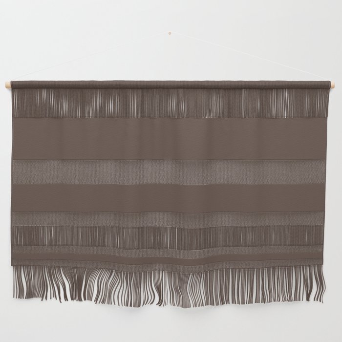 Dark Brown Solid Color Pairs Pantone Fondue Fudge 19-1224 TCX Shades of Brown Hues Wall Hanging