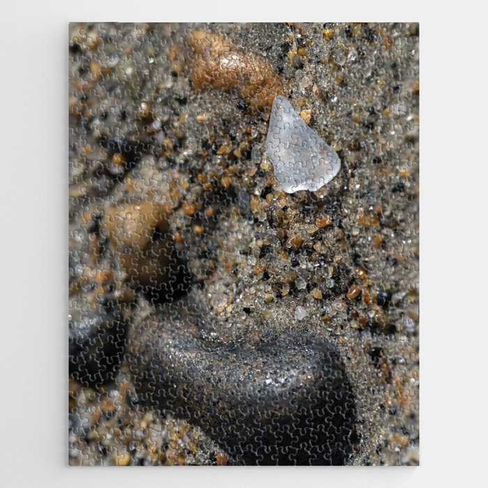 Beach Glass in the sand Jigsaw Puzzle
