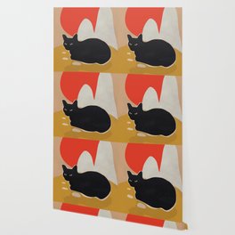 Cat Drawing Wallpaper For Any Decor Style Society6