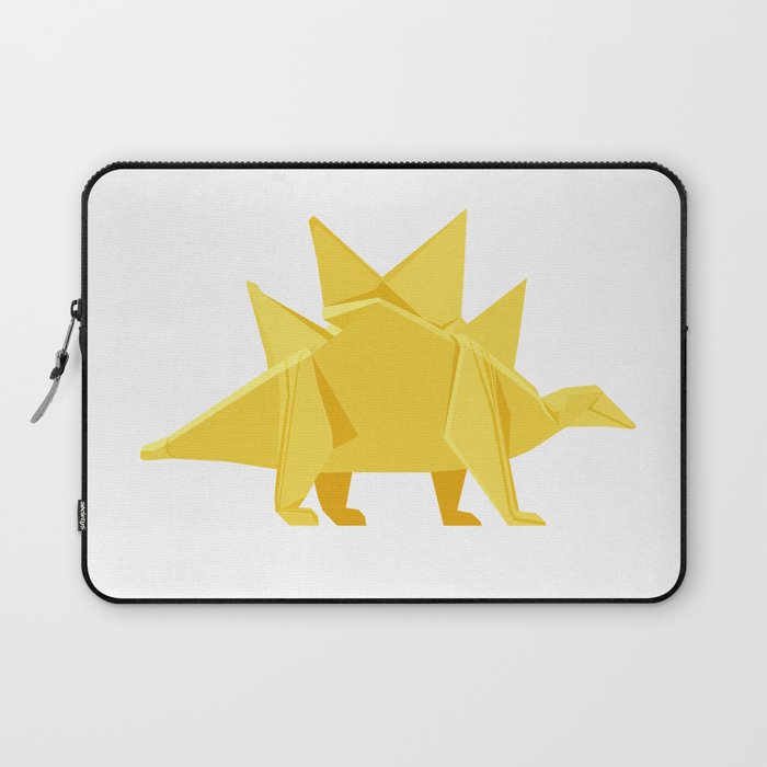 Origami Stegosaurus Flavum Laptop Sleeve